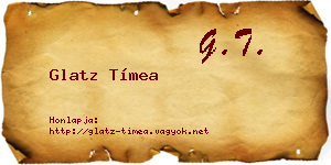 Glatz Tímea névjegykártya