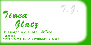 timea glatz business card